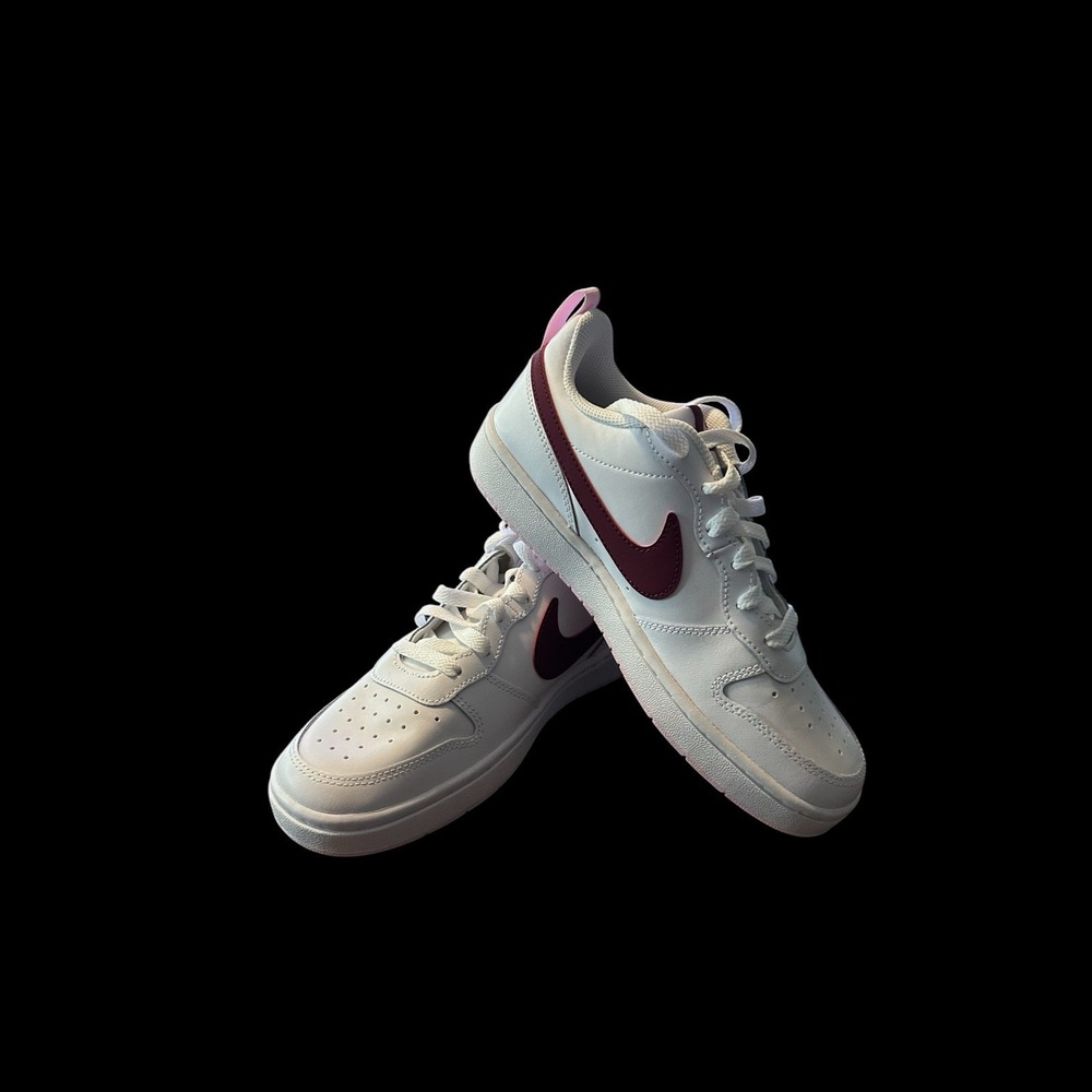 Nike Court Borough Low 2 (GS) 6.5Y/8W White w/Pink & Beetroot